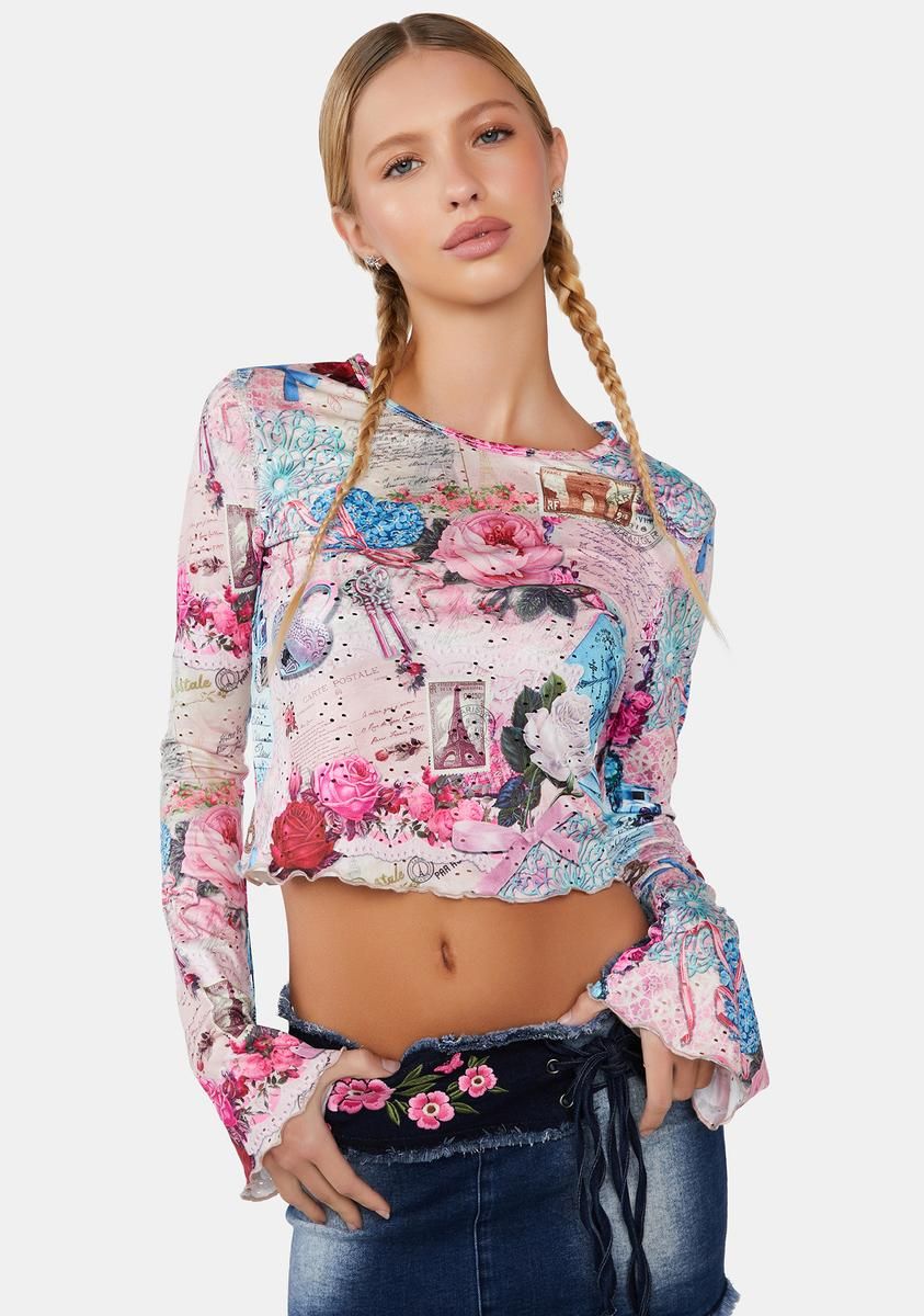 Picture Perfect Summer Crop Top sold by Dolls Kill