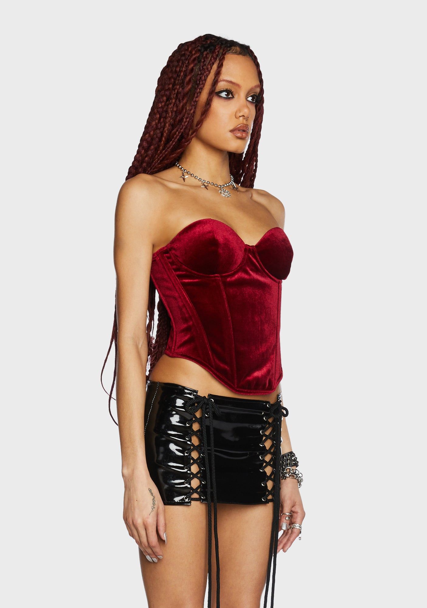 Bloodlust Velvet Corset Top sold by Dolls Kill product image thumbnail 5