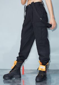 Mind Ya Bizness Suspender Cargo Pants sold by Dolls Kill