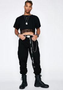 Mind Ya Bizness Suspender Cargo Pants sold by Dolls Kill