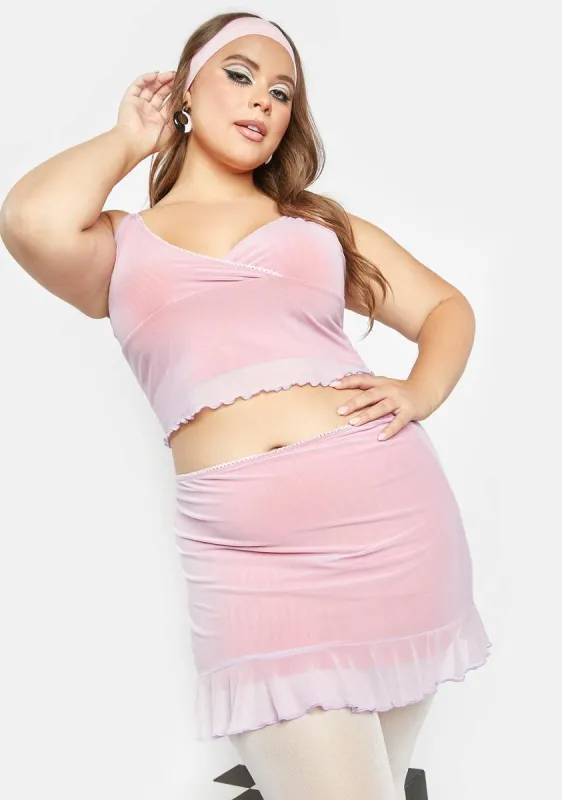 Plus Weekend Fever Mesh Skirt Set sold by Dolls Kill