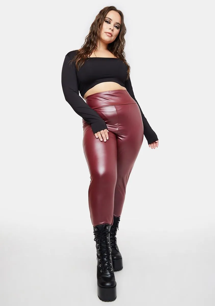 Plus Wine Always Fearless Leggings sold by Dolls Kill product image thumbnail 2