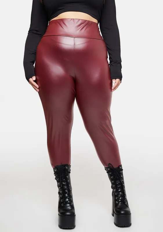 Plus Wine Always Fearless Leggings sold by Dolls Kill