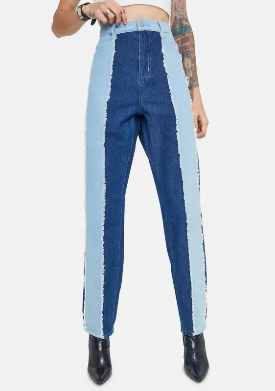 Good Looks Patchwork Jeans sold by Dolls Kill