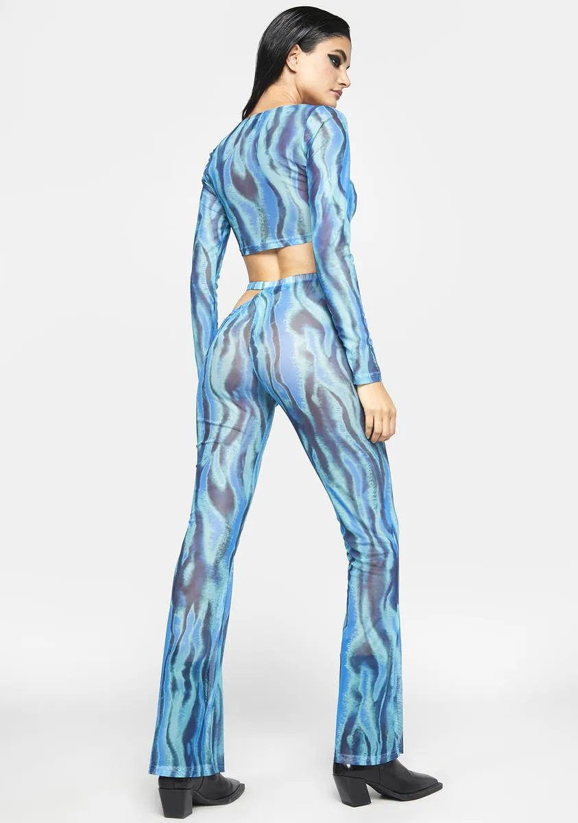 Tropical Rave Zola Flare Trousers sold by Dolls Kill product image thumbnail 4