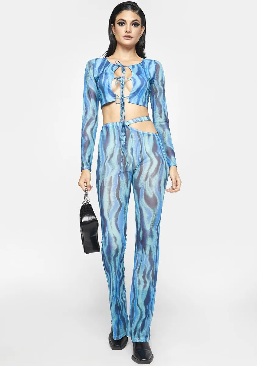 Tropical Rave Zola Flare Trousers sold by Dolls Kill