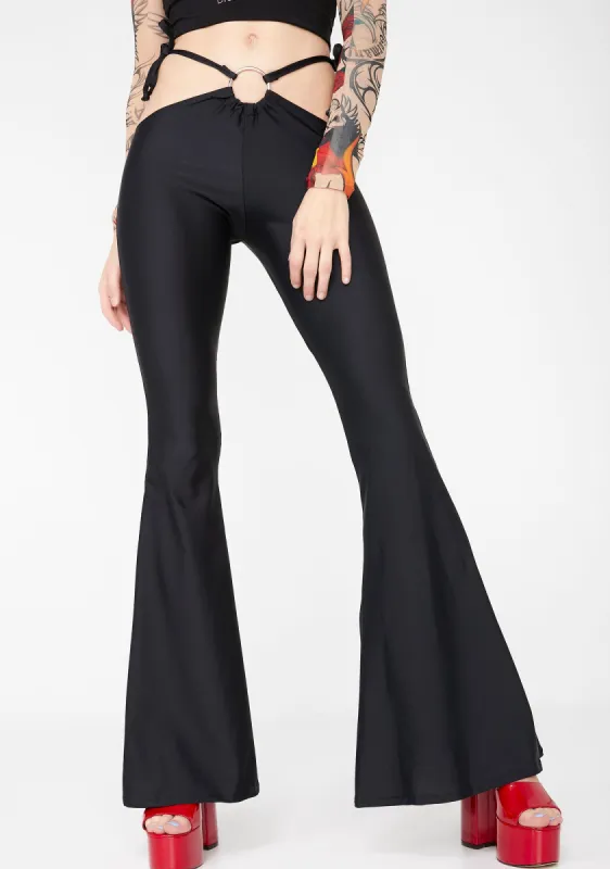 Black Christina Flares sold by Dolls Kill