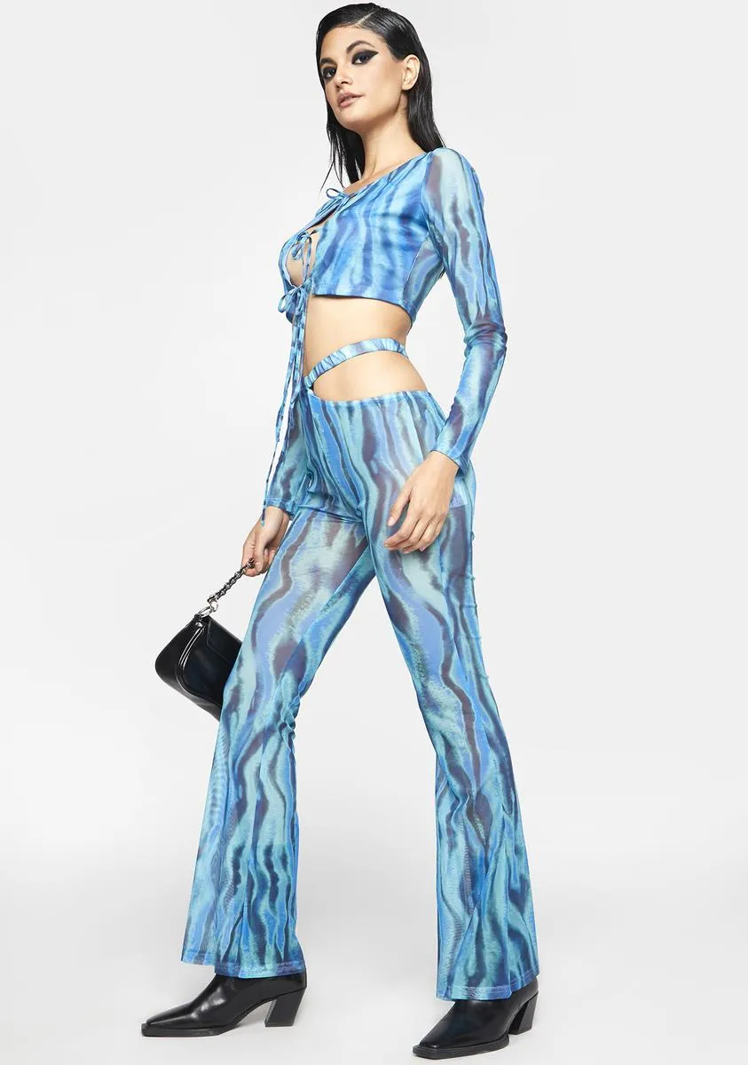 Tropical Rave Zola Flare Trousers sold by Dolls Kill product image thumbnail 3