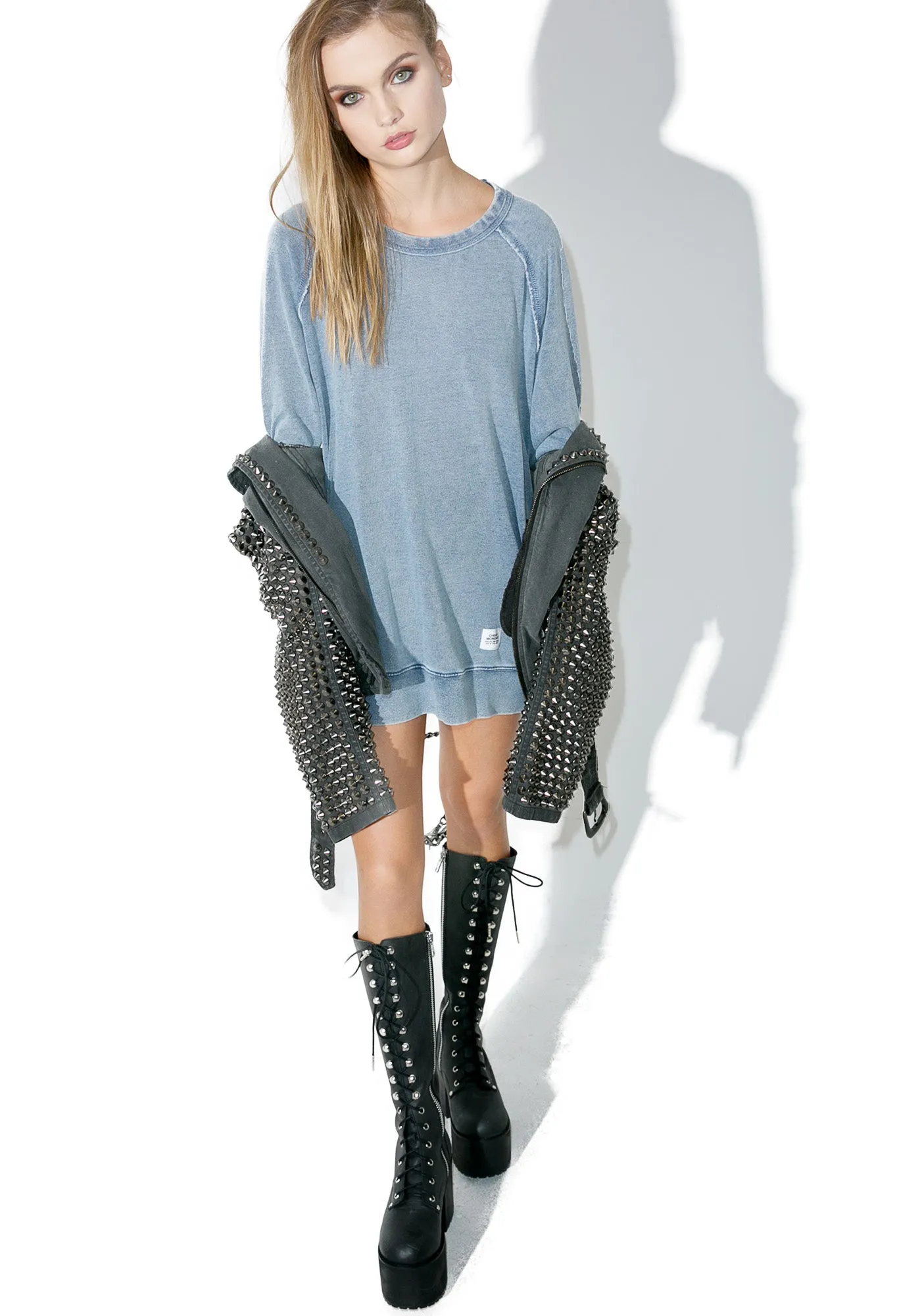 Rules Denim Sweatshirt sold by Dolls Kill product image thumbnail 3