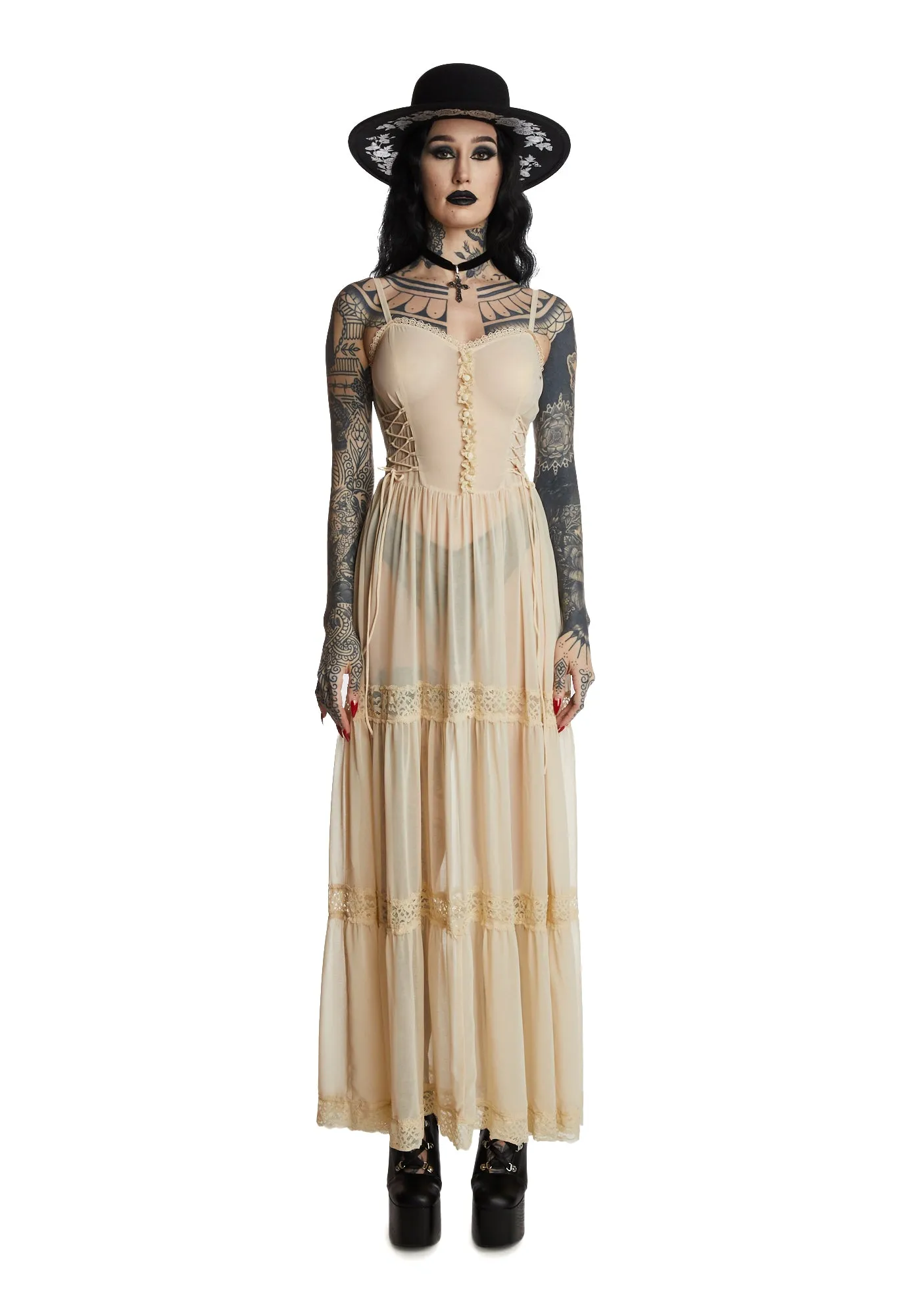Starless Sky Maxi Dress sold by Dolls Kill