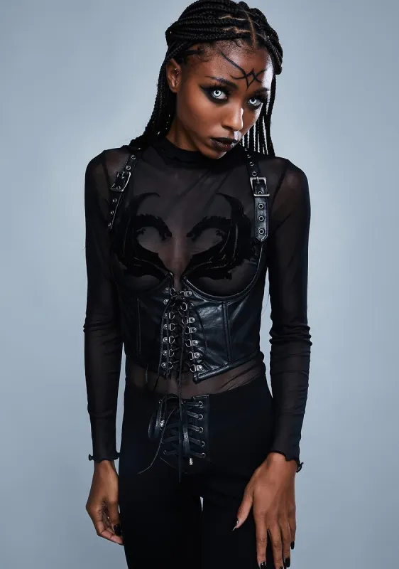 Mortal Enemy Underbust Corset sold by Dolls Kill