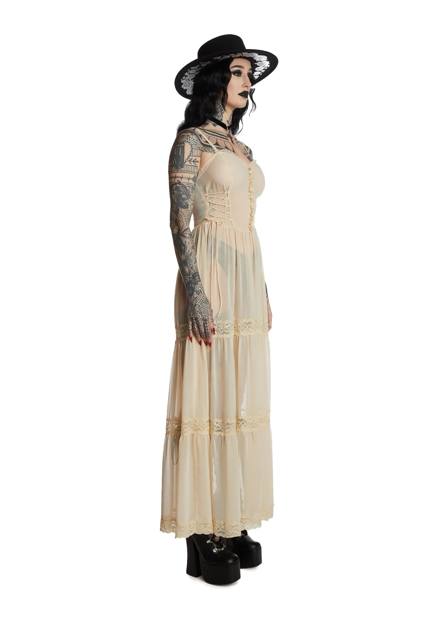 Starless Sky Maxi Dress sold by Dolls Kill product image thumbnail 3