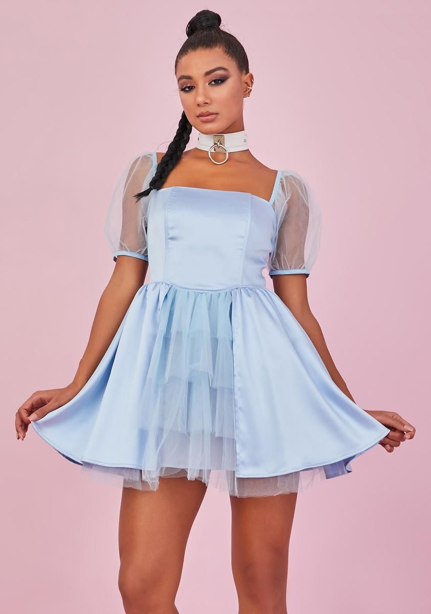 Got You Babe Satin Mini Dress sold by Dolls Kill product image thumbnail 2