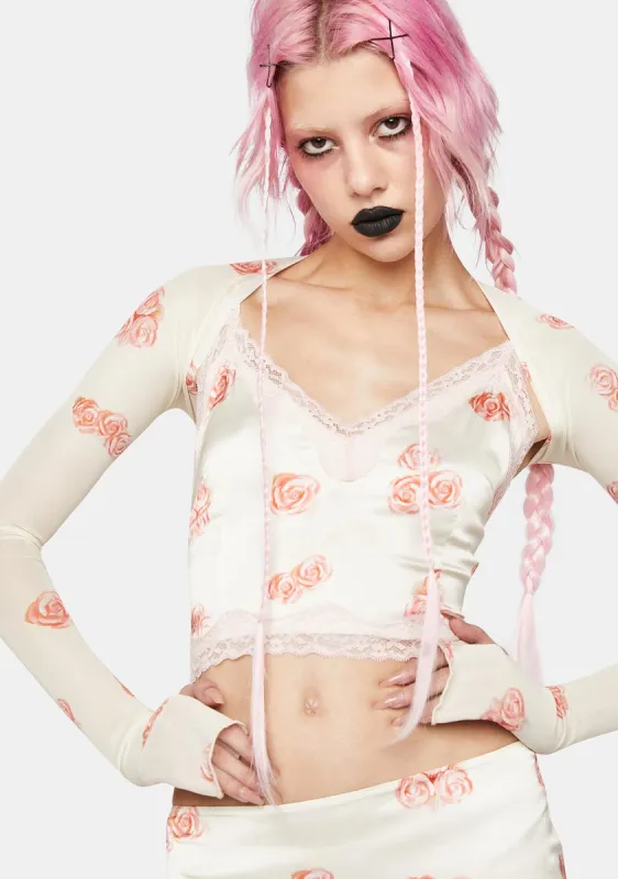 Floral Print Cami Shrug Set sold by Dolls Kill