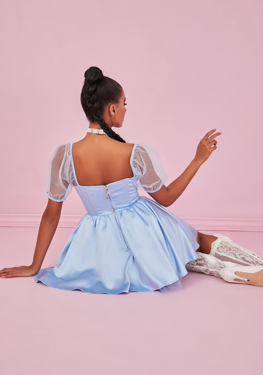 Got You Babe Satin Mini Dress sold by Dolls Kill product image thumbnail 4