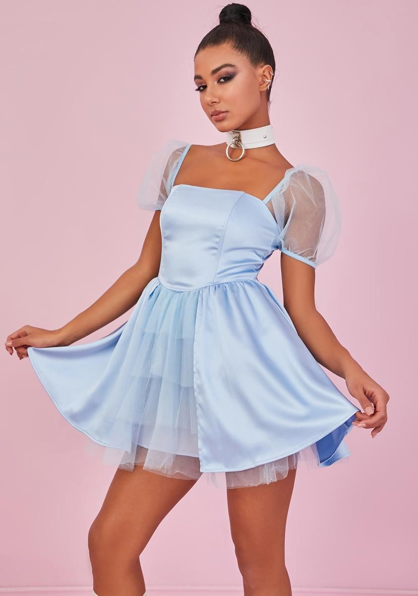 Got You Babe Satin Mini Dress sold by Dolls Kill