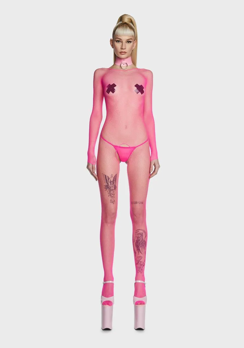 In Action Fishnet Bodystocking sold by Dolls Kill