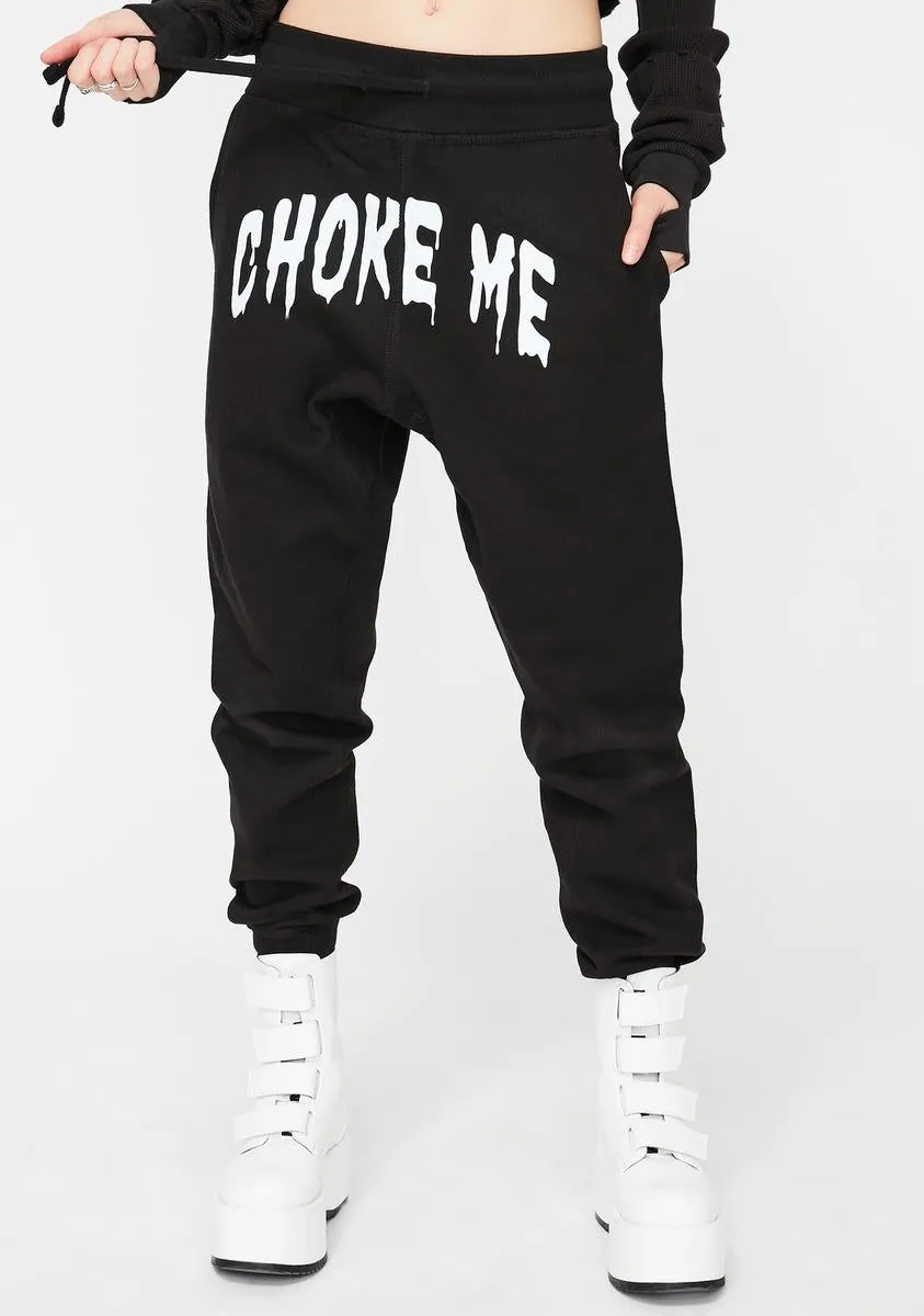 Choke Me Jogger Sweatpants sold by Dolls Kill