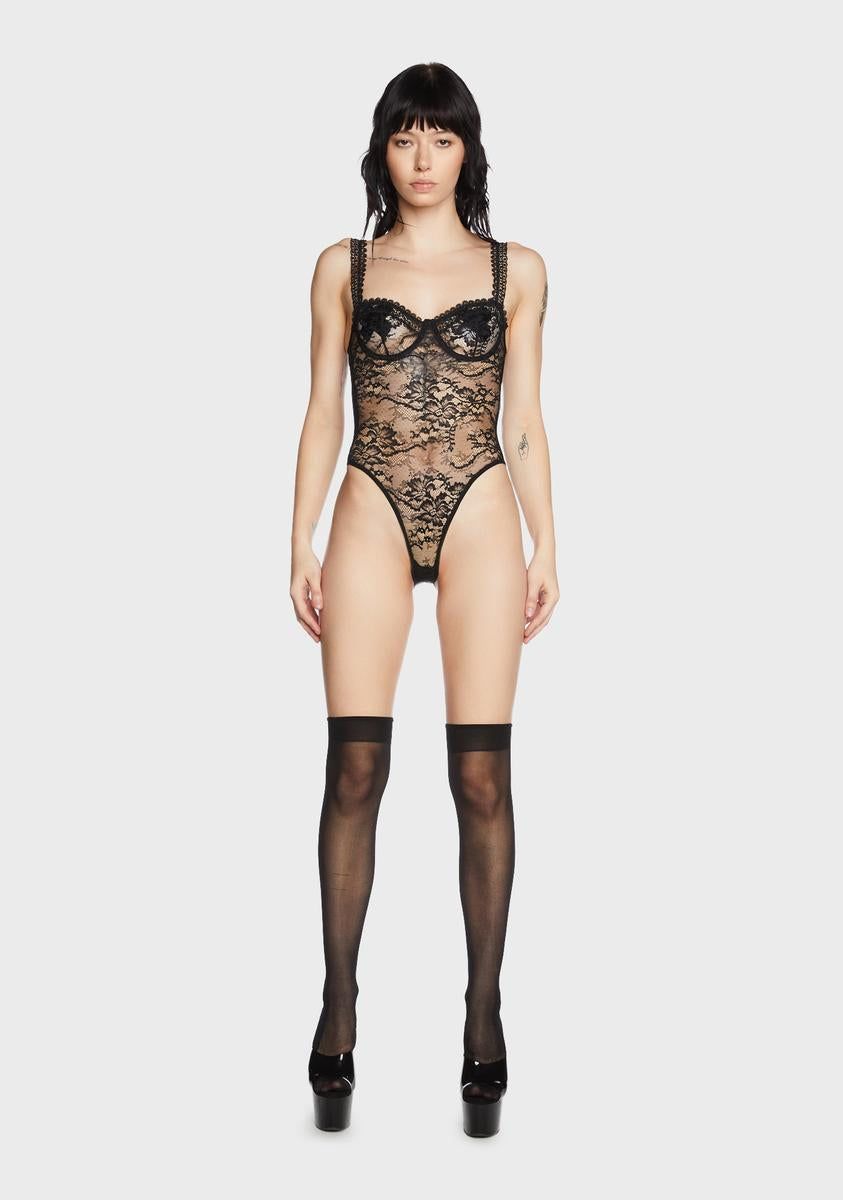 World Of Wonder Lace Bodysuit sold by Dolls Kill