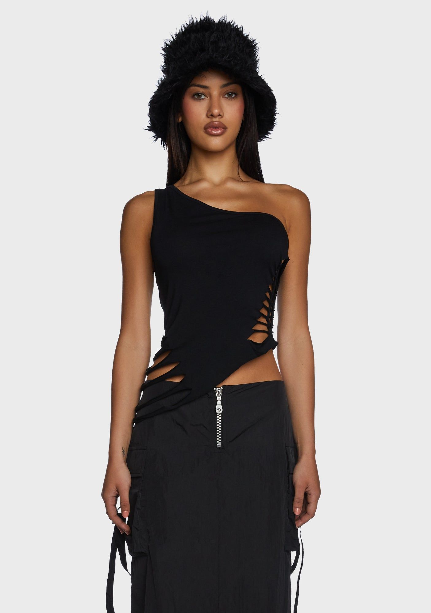 Web Slashed Vest Top sold by Dolls Kill