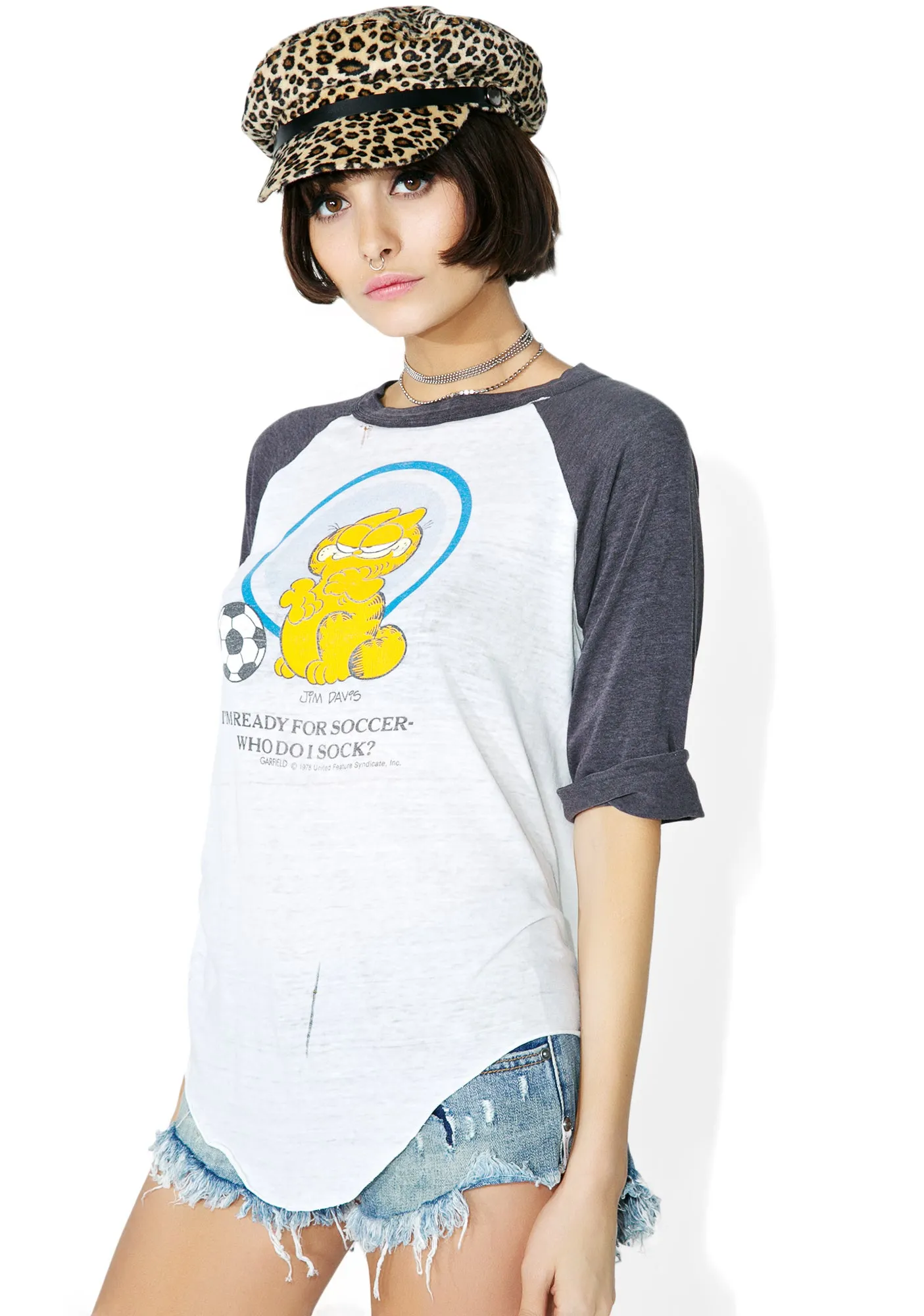 Vintage Garfield Raglan Tee sold by Dolls Kill product image thumbnail 3