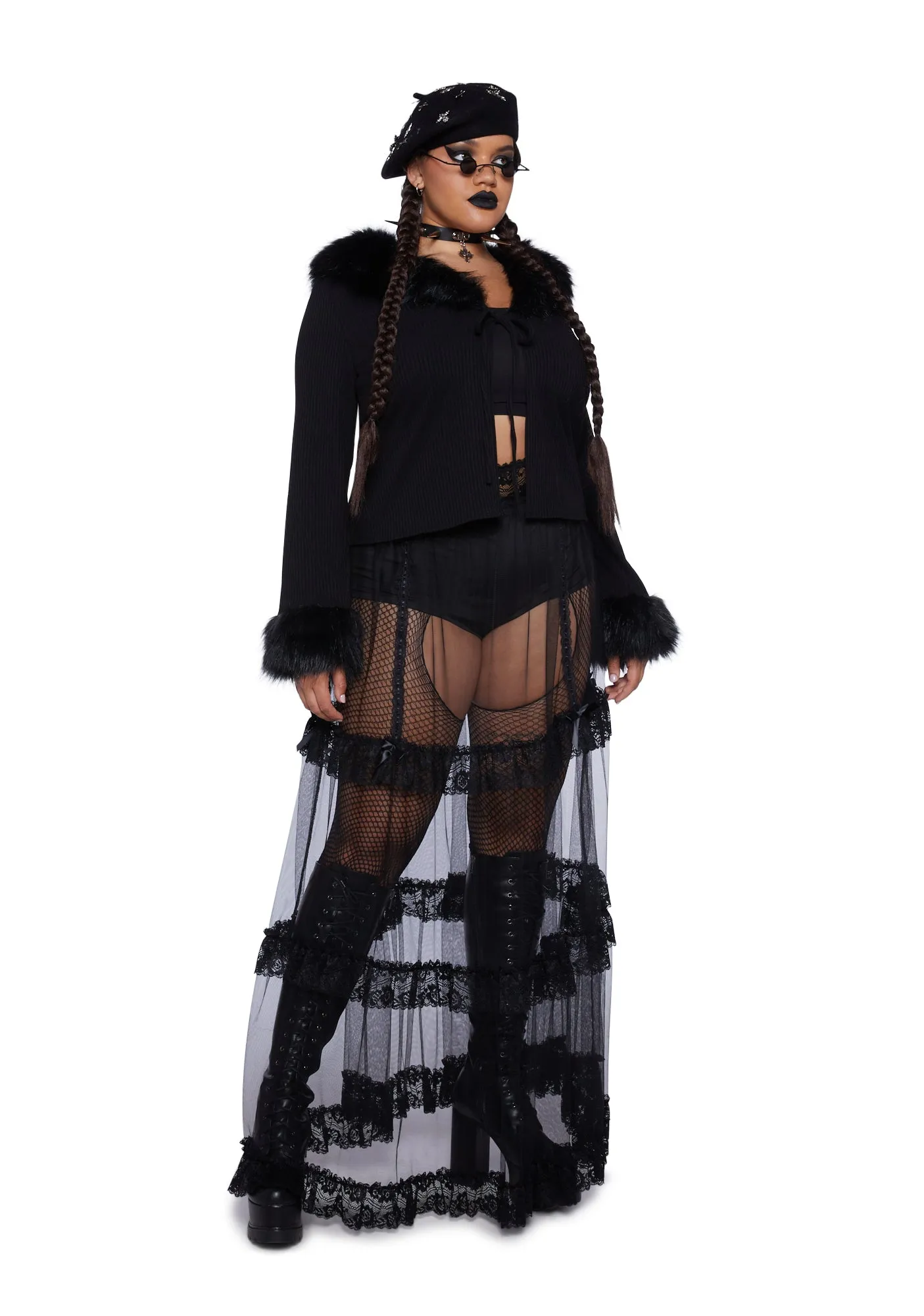Plus Graveyard Glam Maxi Skirt sold by Dolls Kill product image thumbnail 2