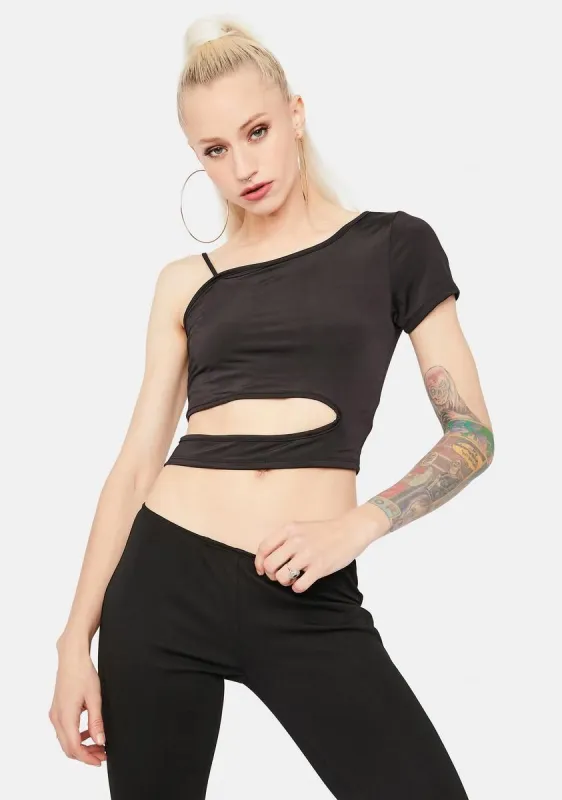 Eclipse Me Cut Out Crop Tee sold by Dolls Kill
