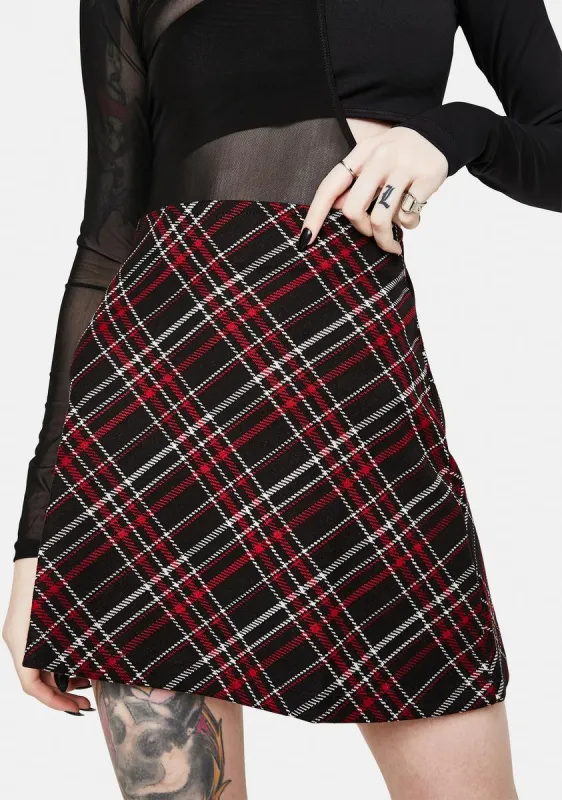Kensington Plaid Mini Skirt sold by Dolls Kill