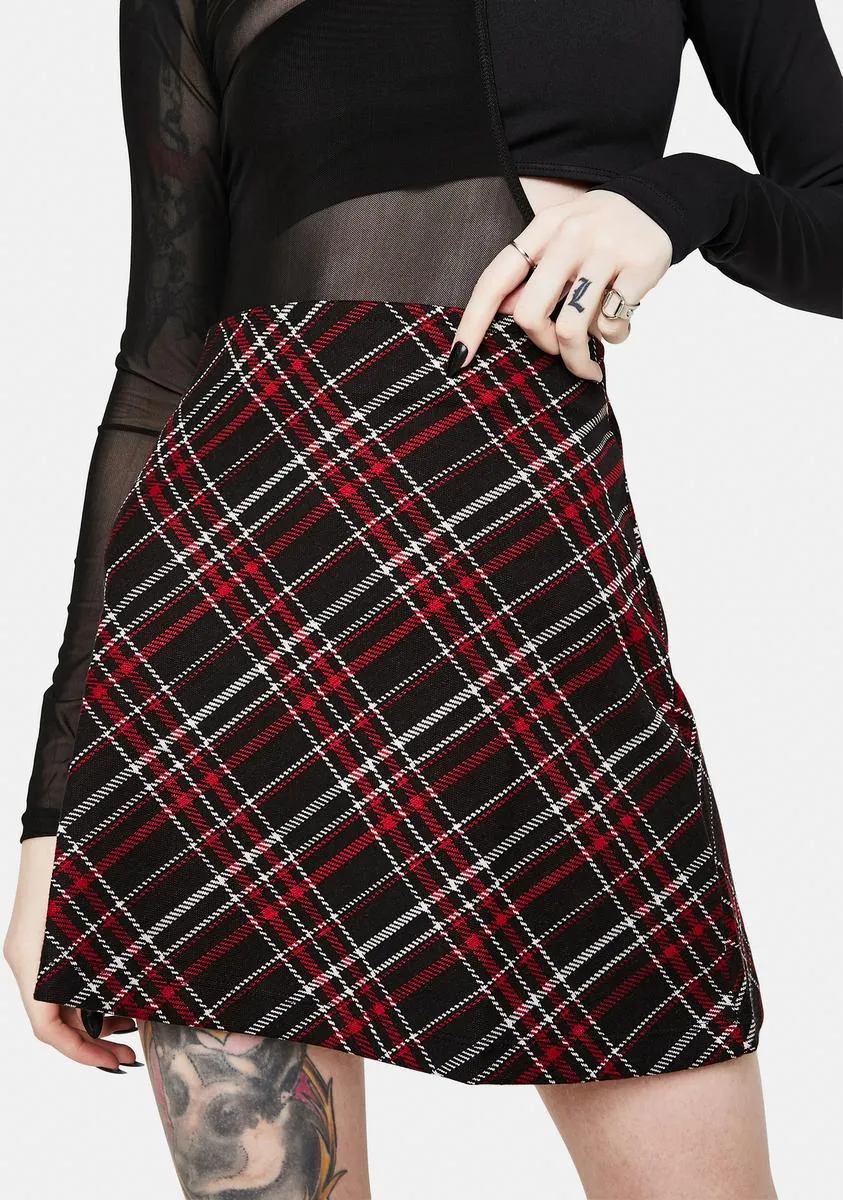 Kensington Plaid Mini Skirt sold by Dolls Kill