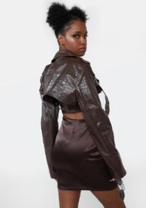 My Main Squeeze Cropped Moto Jacket sold by Dolls Kill