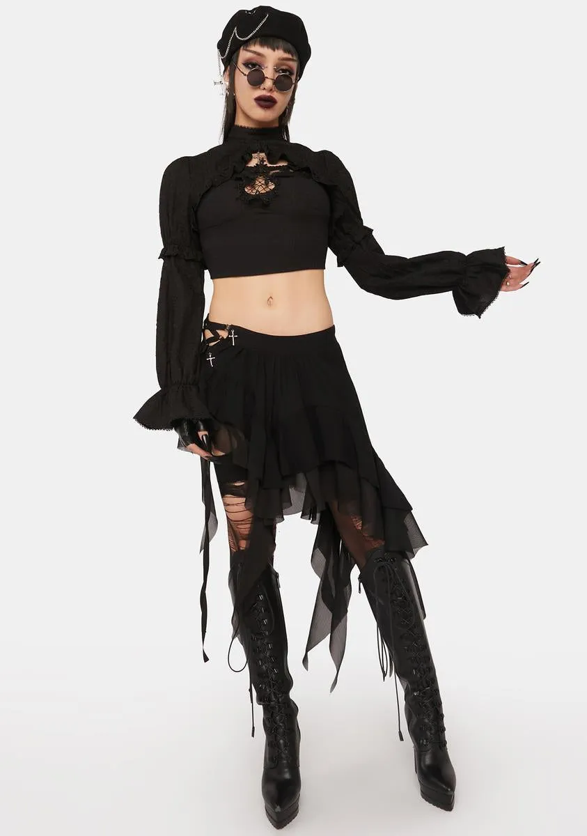 Gothic Bishop Ruffled Shrug sold by Dolls Kill product image thumbnail 3