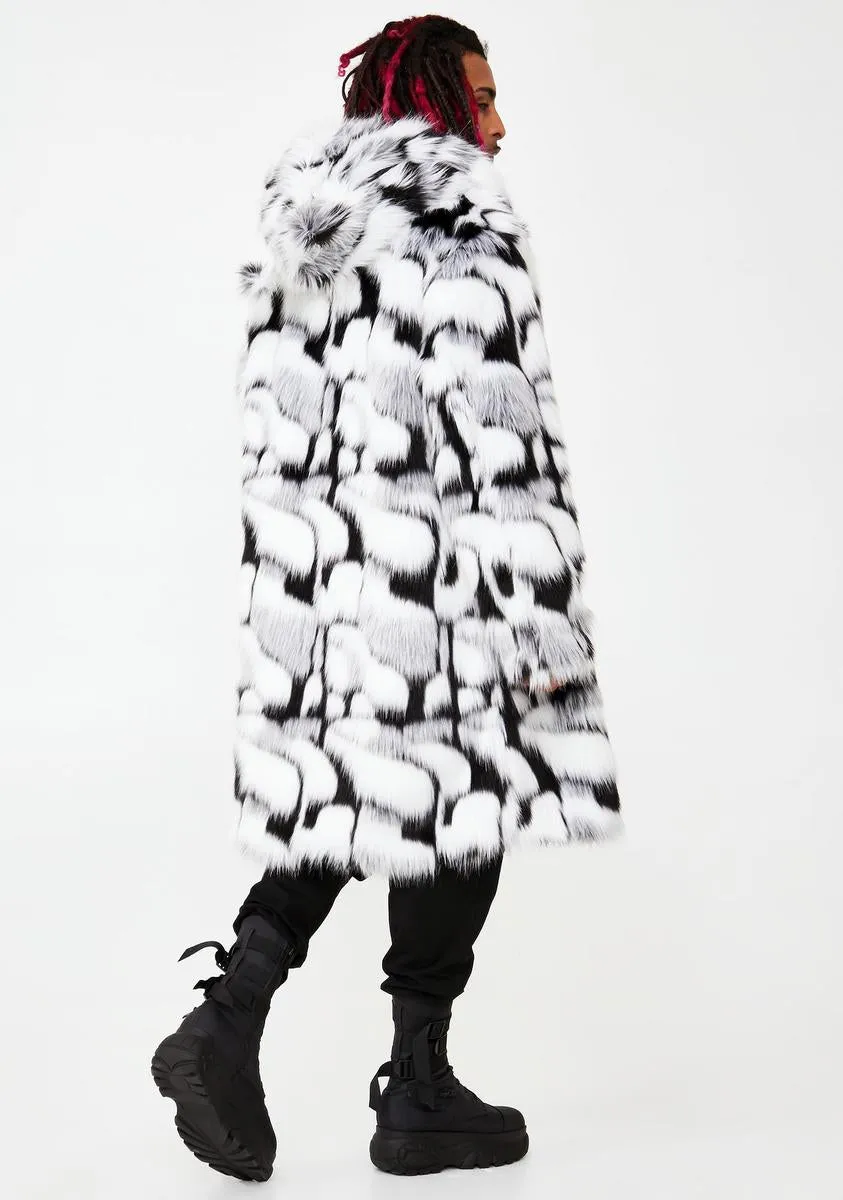 Lone Wolf Faux Fur Coat sold by Dolls Kill product image thumbnail 4