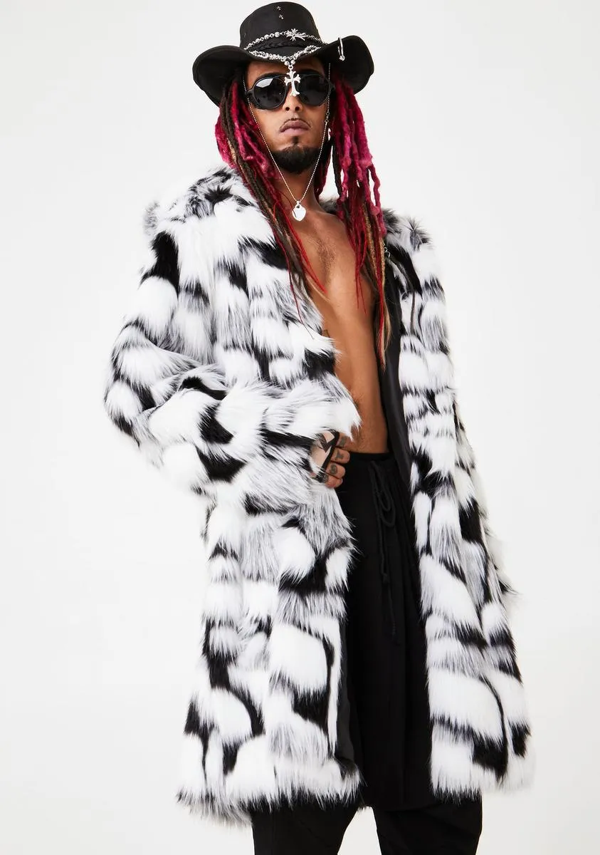 Lone Wolf Faux Fur Coat sold by Dolls Kill