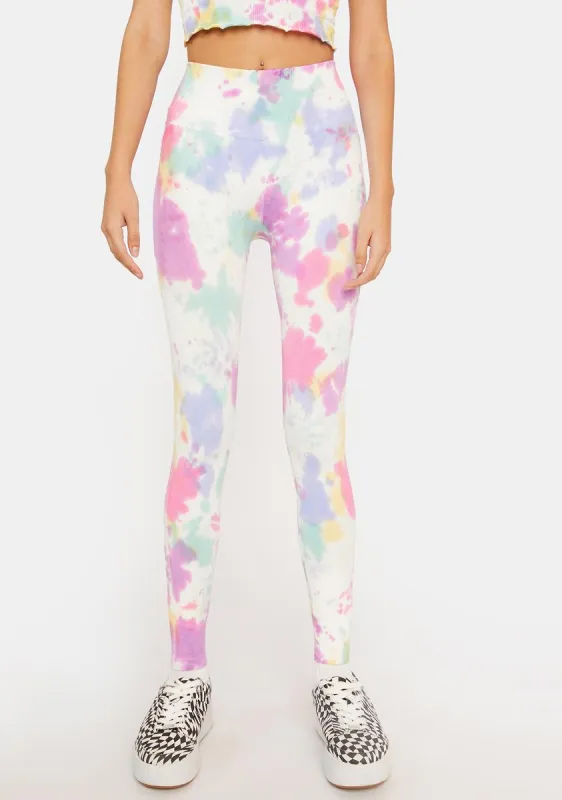 Tie Dye Moonbeam Love Sculpt Seamless Leggings sold by Dolls Kill