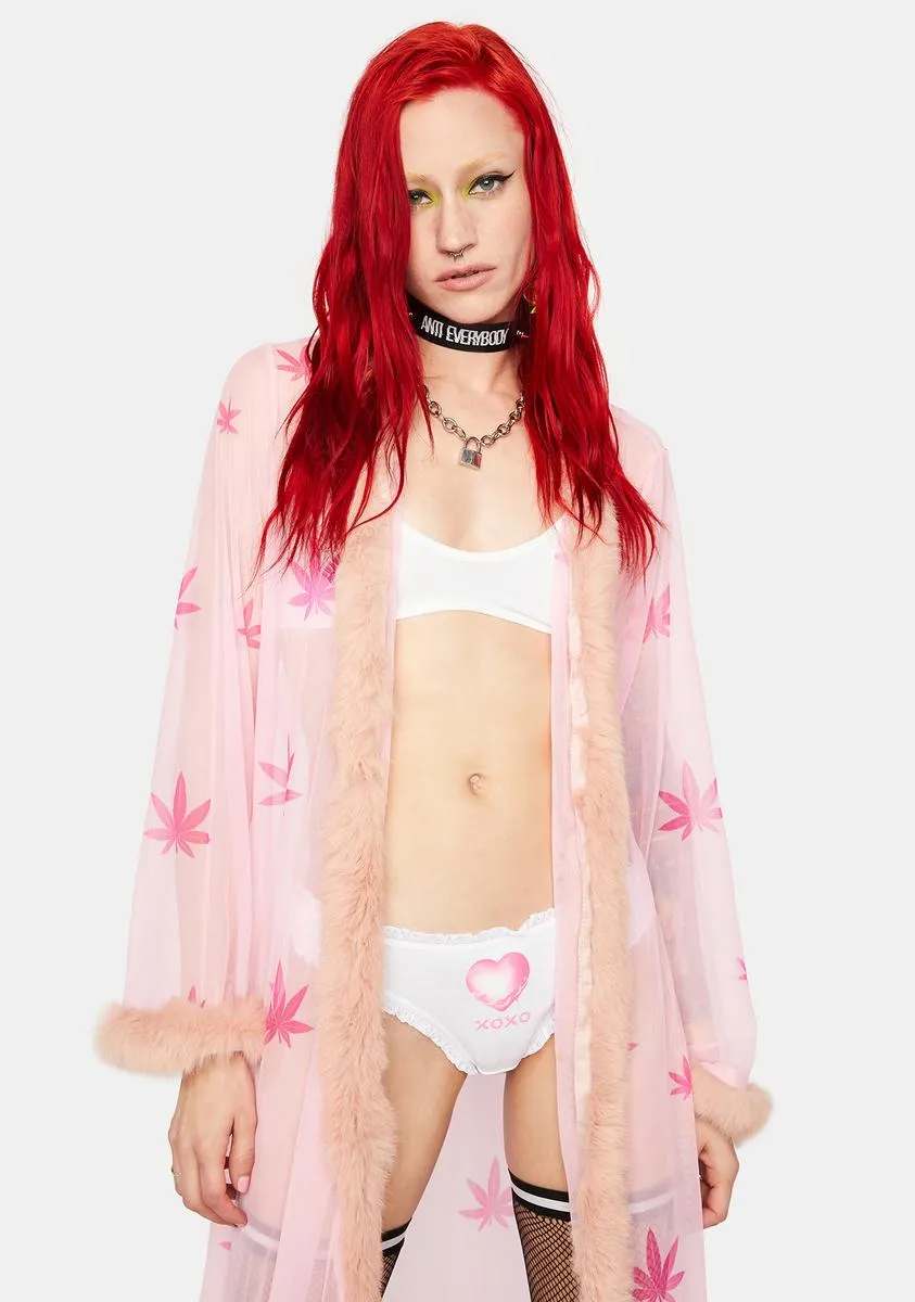 Pink 420 Sheer Robe sold by Dolls Kill