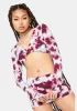 Wine Posh Pleasures Tie Dye Mini Skirt Set sold by Dolls Kill
