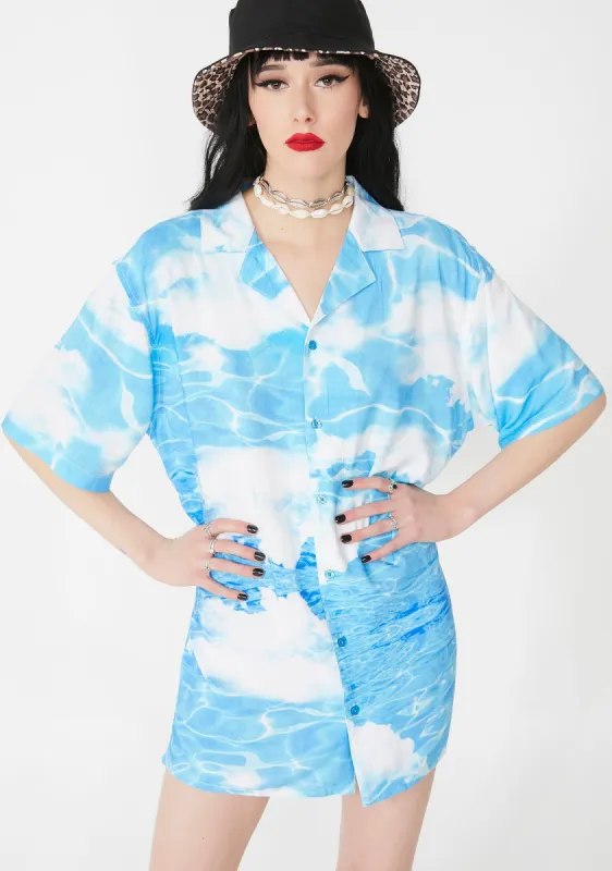 Waterfalls and Clouds Vacation Shirt sold by Dolls Kill