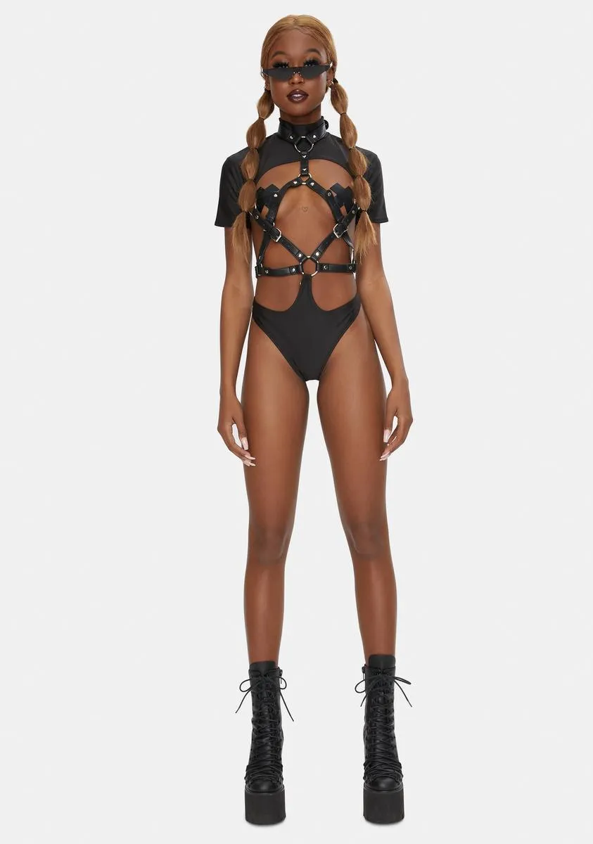 Fetish Belted Bodysuit sold by Dolls Kill product image thumbnail 3