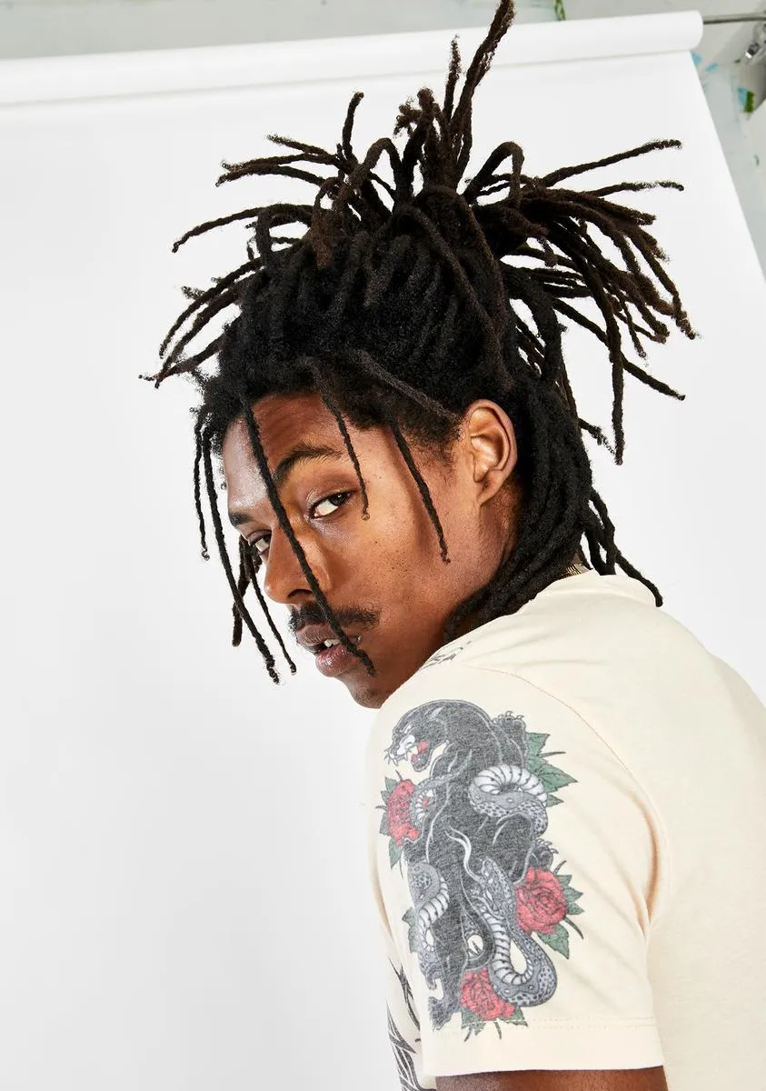 Beige Tattoo Graphic Tee sold by Dolls Kill product image thumbnail 4