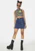 Cut Out Denim Mini Skirt sold by Dolls Kill