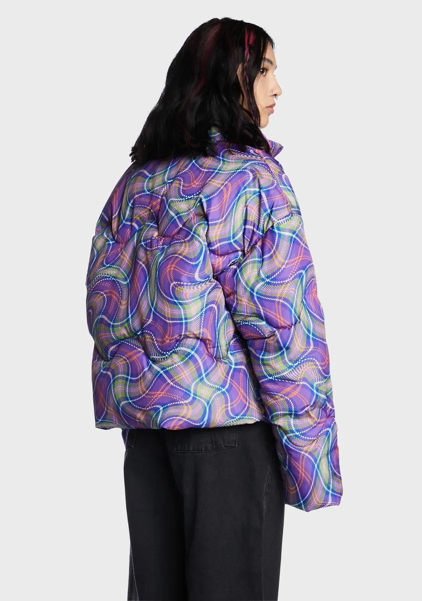 Warped Puffer Jacket sold by Dolls Kill product image thumbnail 4
