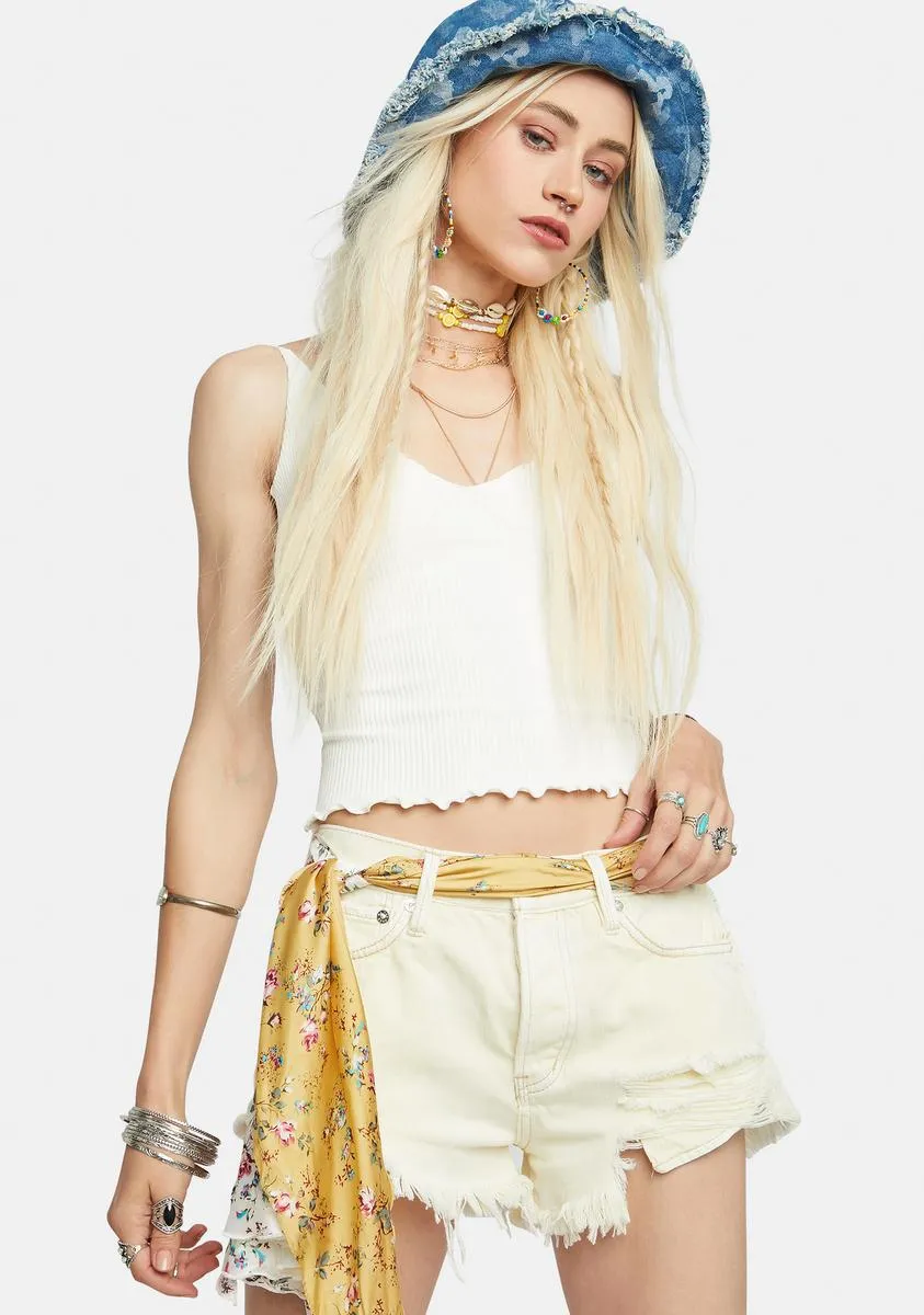 Loving Good Vibrations Denim Shorts sold by Dolls Kill product image thumbnail 2
