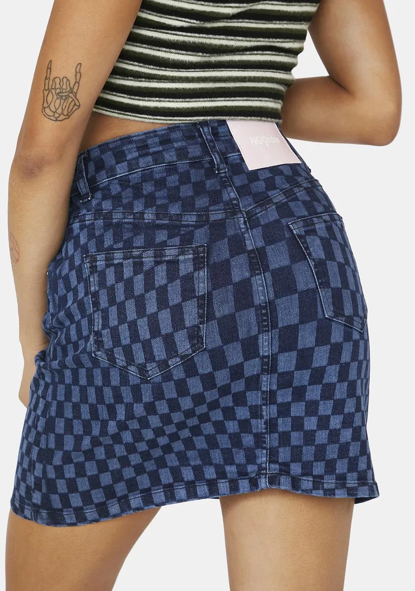 Cut Out Denim Mini Skirt sold by Dolls Kill product image thumbnail 4