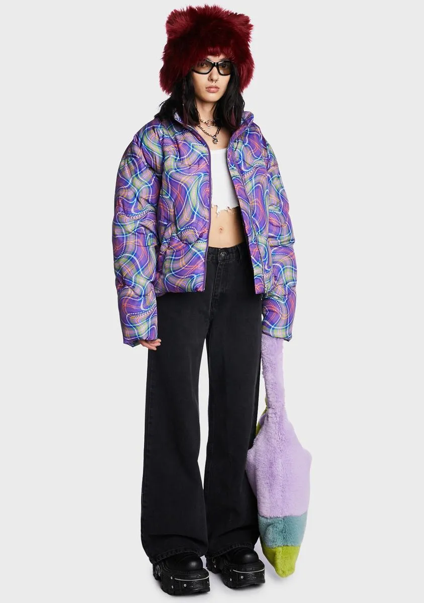 Warped Puffer Jacket sold by Dolls Kill product image thumbnail 5