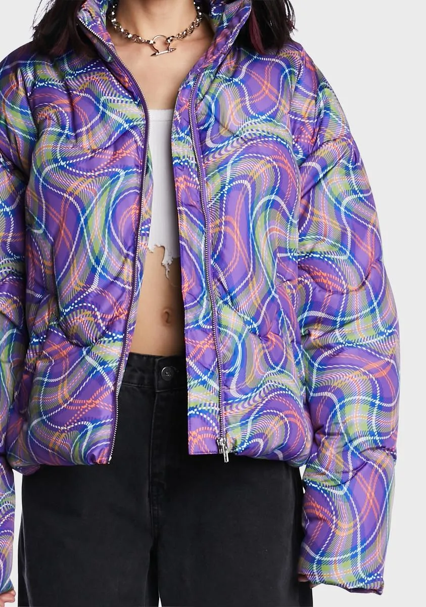 Warped Puffer Jacket sold by Dolls Kill product image thumbnail 2