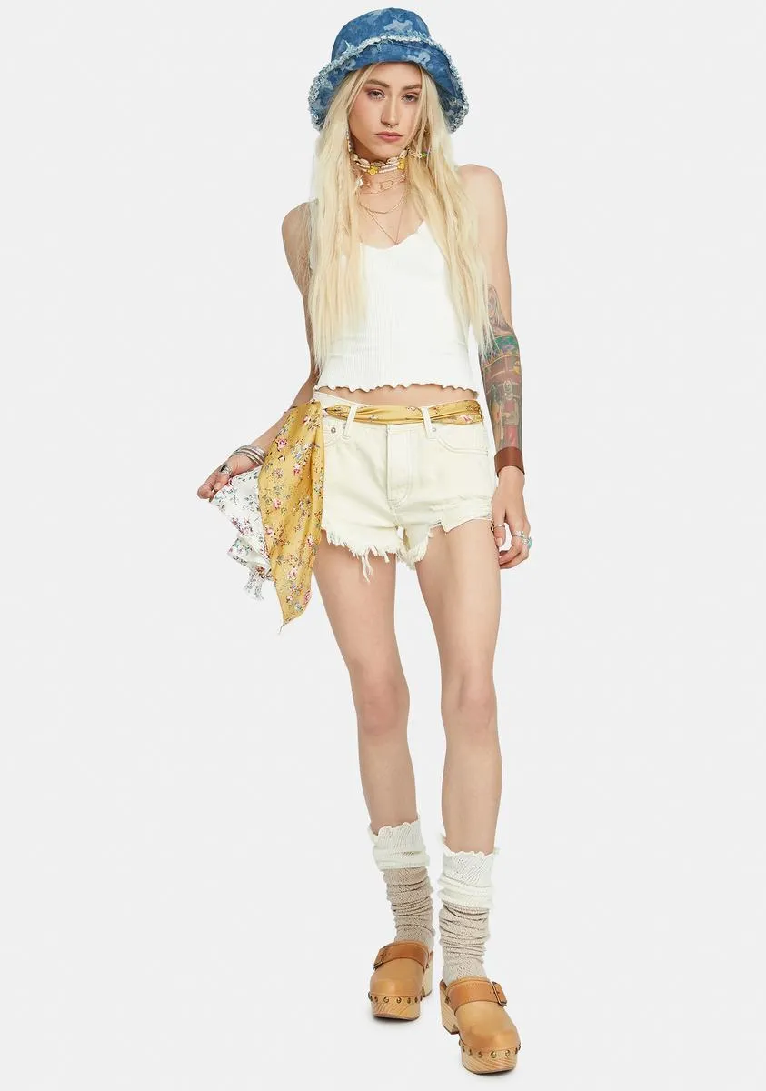 Loving Good Vibrations Denim Shorts sold by Dolls Kill product image thumbnail 3