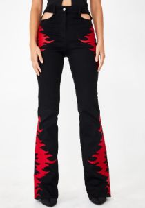 Lotta Cut-Out Pants sold by Dolls Kill