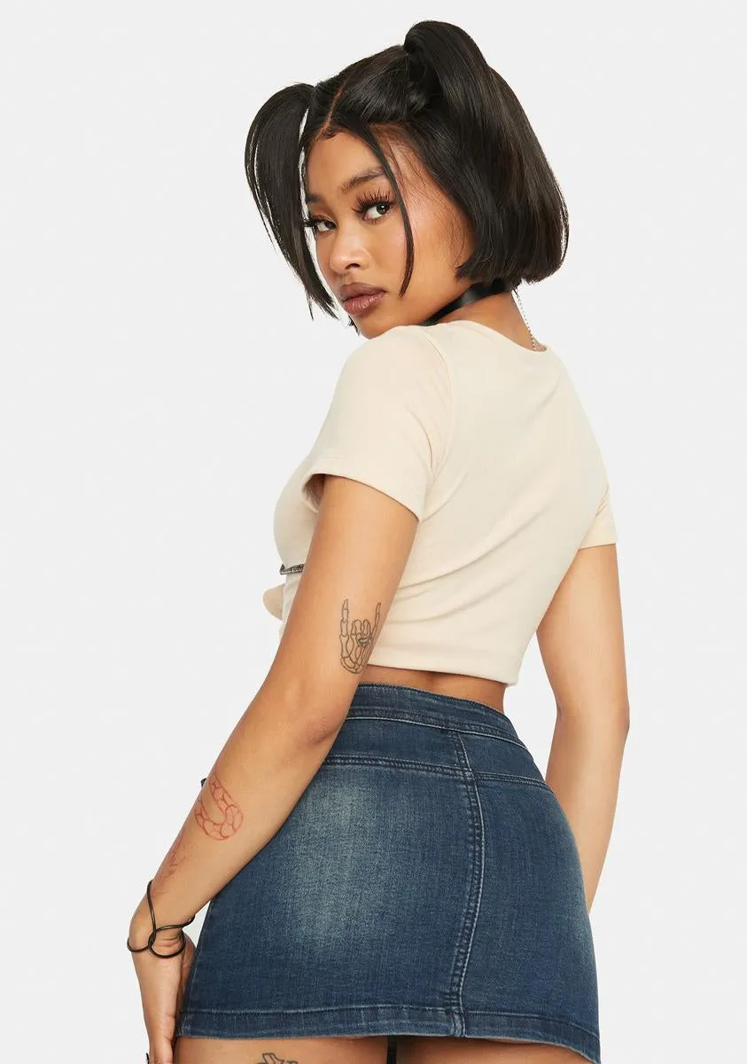 Sand Underboob Tee sold by Dolls Kill product image thumbnail 4