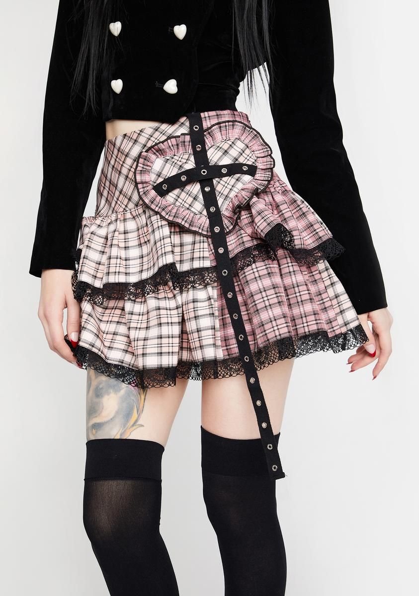 Millennium Hottie Plaid Skirt sold by Dolls Kill