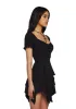Chasin' Rainbows Mini Dress - Black sold by Dolls Kill